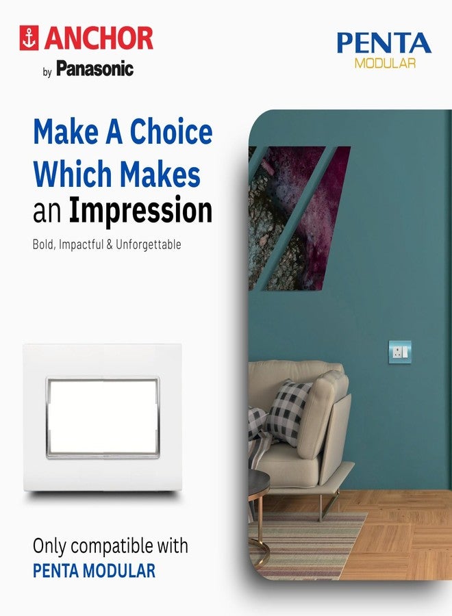 أنكور لوحة غطاء وحدة جينا من أنكور باي باناسونيك بنتا 4 مع طوق كروم للوحة المفاتيح (أبيض، 65804-2) - Image 3